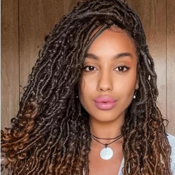 WOW! 26" Boho Faux Locs Lace Front Wig Color #T1B/30 Cinnamon Spice! - Picture 1 of 15